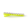 Neon yellow alloy alligator hair clip with nine sparkling rhinestones in Y2K style - Neon Yellow (NXF00085-1)