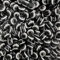 Macro shot of polished black and white striped agate beads for DIY jewelry making - Transparent Black / 10mm