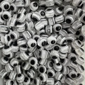 Macro shot of black, white and grey resin evil eye beads for DIY jewelry making - Clear White / 10mm