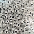 Macro shot of assorted flat evil eye beads for DIY jewelry making and handicraft accessory - 50 Pieces/Pack (8mm) / Clear White