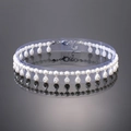 Collier ras du cou élégant à strass avec perles pendantes et chaîne argentée réglable - Style de Pendentif en Perle Artificielle (Style 1)