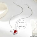 Magnetic heart pendant necklace set for best friends in red and white alloy - Style 5 (Red White Magnetic Letter)