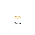 Detail view of a 2mm minimalist gold-plated titanium steel ring with a matte finish - US 4 / 2mm / Brushed Gold