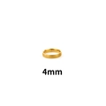 Detailed macro view of a 4mm minimalist gold titanium steel ring with matte brushed finish - US 4 / 4mm / Brushed Gold