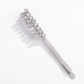 Dettaglio di un fermaglio per capelli argento con strass trasparenti e cristalli marquise - Stile Combo Pietre Tonde Marquise Argento (NXF00002)
