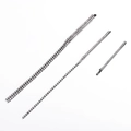 Three-piece black alloy hair clip set with sparkling rhinestones and elegant tassels - Black Rhinestone Tassel Hair Clip Set of 3 (NXF00037)