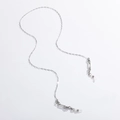 Catenina per occhiali a graffetta argento con chiusure a moschettone e anelli in silicone - Stile Uomo Argento(NCT00060) / Argento