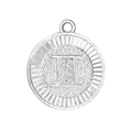 Silver Gemini zodiac coin pendant with Roman numeral II and sunburst edge design - Gemini (A0413)