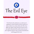 Handmade red braided Evil Eye bracelet with gold-plated pink enamel pendant and card - Style 5 (B0005)