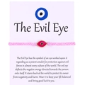 Pink braided rope Evil Eye bracelet with red center pendant on branded display card - Style 8 (B0008)