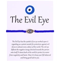 Handmade royal blue woven rope bracelet featuring a gold-plated evil eye charm pendant - Style 11 (B0011)