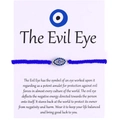 Handmade navy braided bracelet with a classic evil eye charm and symbolic meaning card - Style 15 (B0015)