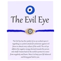 Handmade blue woven rope bracelet with gold-plated Evil Eye pendant for women and men - Style 19 (B0019)