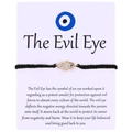 Handmade woven black rope bracelet with a gold-plated Evil Eye and Hamsa Hand charm - Style 22 (B0022)