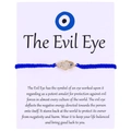 Handmade royal blue braided rope bracelet with golden Hamsa Hand and Evil Eye charm - Style 23 (B0023)