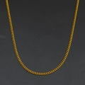 Close-up of a polished gold-plated stainless steel curb chain with refined link details - Curb Chain (Style 1)