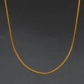 Dettaglio della catena a maglia veneziana in acciaio inossidabile dorato lucido unisex - Catena Veneziana (Stile 7)