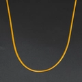 Classica collana a catena serpente in acciaio inossidabile dorato con lucentezza - Catena a Serpente Piatta (Stile 9)