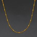 Collana a catena in acciaio inossidabile dorato con maglie rettangolari su fondo nero - Catena a Lastre Rettangolari (Stile 14)