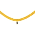 Collier élégant à plusieurs rangs dorés avec pendentif en zircon carré noir - Noir