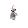 Retro silver boxing glove pendant charm with detailed texture for DIY jewelry making - Pendant / Silver Fist