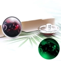 Macro shot of Virgo zodiac glass snap button with metal backing for DIY jewelry craft - Diameter 20MM / Luminous Virgo Style (P0982)