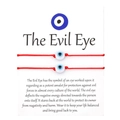 Detail of red Evil Eye woven bracelets set on premium gift display card packaging - Red Woven Card Style (B2152)