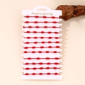 Set van 12 handgemaakte rode geweven armbanden op een kaart voor mode-sieradenvertoning - Rode Touw Puur Gevlochten Armband (Stijl 7) / 12-delige Set / Rood