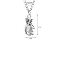 Silver retro boxing glove pendant necklace with 52cm chain and realistic stitched details - Necklace / Chain Length 52cm / Antique Silver