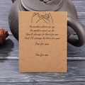 Tarjeta de amistad en papel kraft con diseño de promesa para empaque de joyería - Estilo Pulsera Pinky Promise (K086) / 9CM*7CM