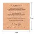 Tarjeta de joyería kraft To My Grandson con código Morse, mide 70mm x 70mm - Tarjeta Kraft Para Mi Nieto (K092) / 70mm*70mm