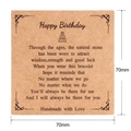Tarjeta para joyas 70mm de papel Kraft 'Happy Birthday' con un mensaje sentimental - Tarjeta Kraft Feliz Cumpleaños (K095) / 70mm*70mm
