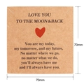 Tarjeta para joyas 70x70mm en papel Kraft con corazón rojo y texto Make a Wish - Tarjeta Exhibición Love You (K096) / 70mm*70mm