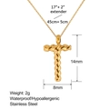 Especificaciones de tamaño detalladas del collar con letra T en acero inoxidable de 18k - Letra T (XL0147-T)
