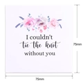 Posavasos boda de cerámica 75mm con flores acuarela y texto de propuesta nupcial - Tarjeta Gracias Rosa (K112) / 75mm x 75mm