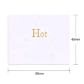 Tarjeta blanca para joyería de 50x40mm con estampado dorado Hot y orificio colgante - Tarjeta Estampado Oro (K130) / 50mm*40mm