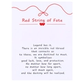 Tarjeta de mensaje del hilo rojo del destino con corazones para joyas de la suerte - Tarjeta Significado Hilo Rojo del Destino / 9CM*7CM