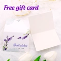 Elegante juego de tarjetas de regalo de lavanda con texto Best Wishes y flores acuarela - Tarjeta de Felicitación Lavanda