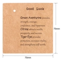 Tarjeta de regalo cuadrada de papel kraft 75 mm para piedras de la suerte Good Luck - Tarjeta Info Buena Suerte (K136) / 75mm x 75mm