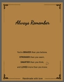 Tarjeta de deseos con frase Always Remember y esquinas vintage para joyería - Tarjeta Recuerda Siempre / 90mm*70mm