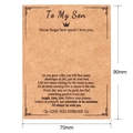 Tarjeta de regalo en papel kraft marrón para hijo, mide 90 mm x 70 mm - Tarjeta Para Mi Hijo (Estilo 3) / 90mm*70mm