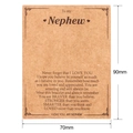Tarjeta de regalo de papel kraft para joyas de sobrino con medidas 90 mm x 70 mm - Tarjeta Mensaje Para Mi Sobrino / 90mm*70mm