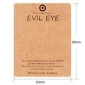 Tarjeta de papel kraft marrón para pulseras Evil Eye con dimensiones de 90mm por 70mm - Tarjeta Kraft Mal de Ojo (Estilo 2) / 90mm*70mm