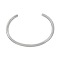 Close-up of minimalist silver cuff bracelet with polished finish and open design - Steel Color Bracelet (YS807)