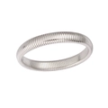 Detailed view of silver 304 stainless steel tubogas stretch bracelet with flexible design - 18cm / 10mm / Silver
