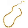 Elegant 18K gold-plated titanium steel anchor chain necklace with secure lobster clasp - Necklace / 8mm (40+5cm) / Gold