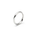 Anillo minimalista de acero de titanio pulido con acabado liso y brillante - US 5 / Color acero