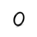 Anillo minimalista de acero de titanio negro brillante con acabado pulido fino - US 5 / Negro