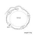Silbernes Unendlichkeits-Gliederarmband aus Edelstahl mit Karabinerverschluss - Armband (CK1031) / Stahlfarben