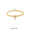 Minimalist 18K gold stainless steel twisted rope ring with a 4mm square zircon stone - Size 7 / Square Twist Style (CK971)